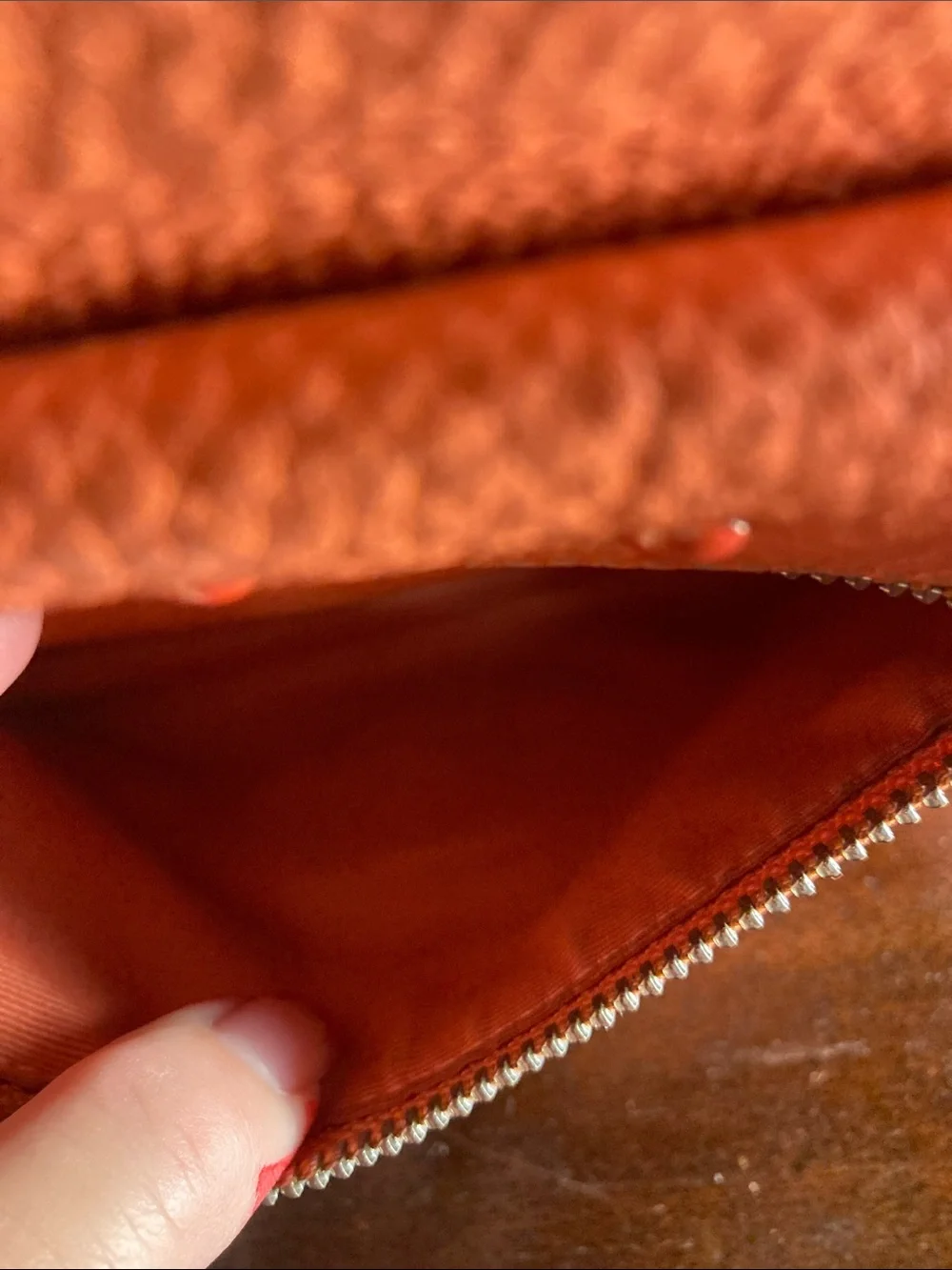 Coach Orange Pebbled Leather Mini Backpack